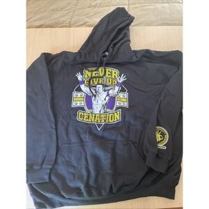 WWE‎ John Cena Cenation Hoodie Sweatshirt 3x  Never Give Up You Can't See Me NOS